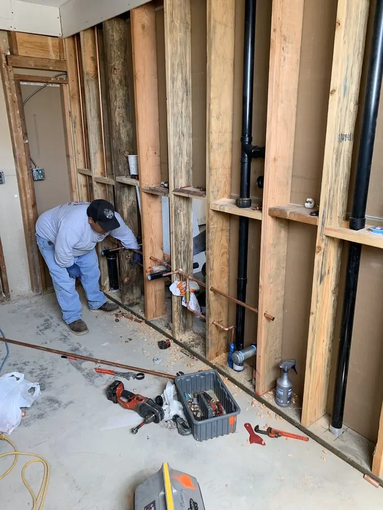 Commercial rough-in plumbing for Water Heater Replacement in Kato